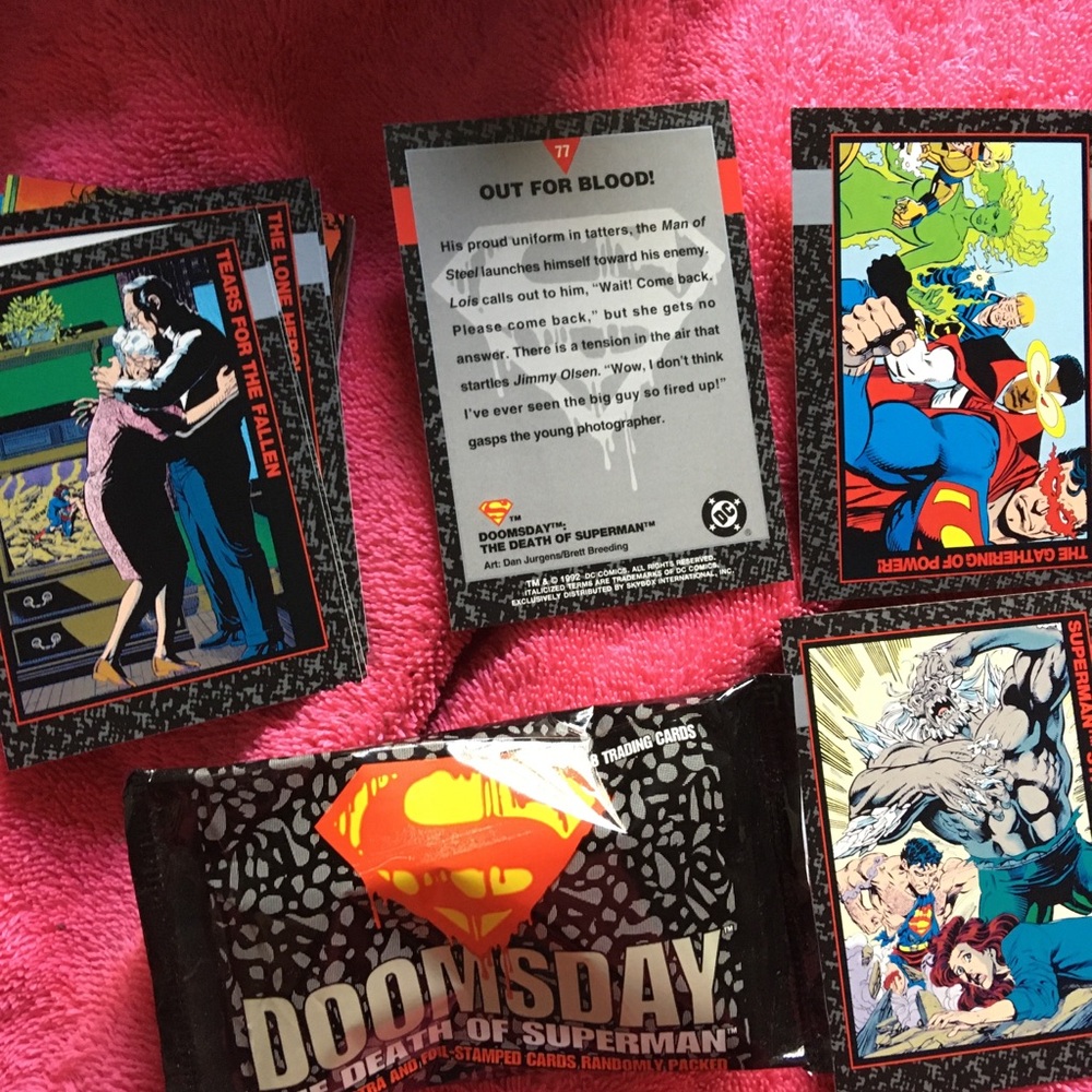 Trading cards : Doomsday death of Superman